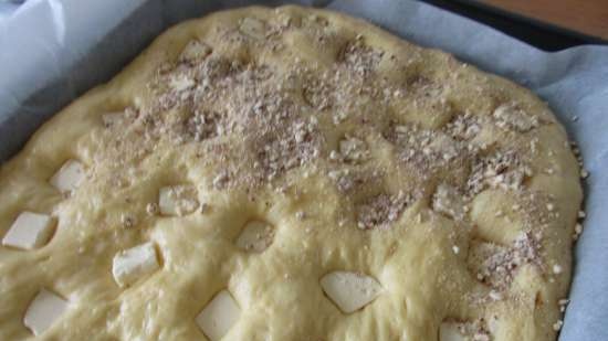 Kuchen con migas de almendras