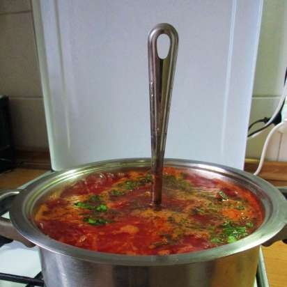 Borsch magro con funghi secchi