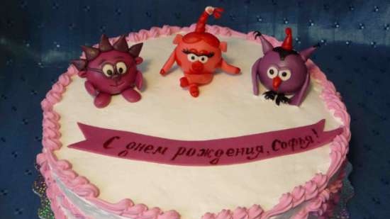 Cakes based on the cartoon Smeshariki