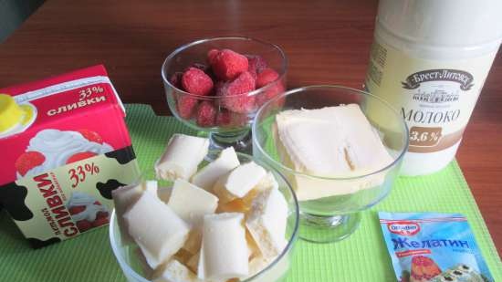 Pastís de menta amb xocolata blanca i mousse bavaresa