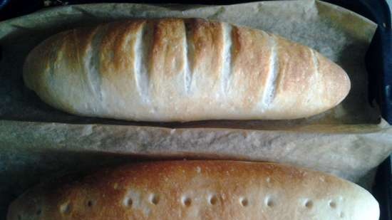 Baguette francese con lievito naturale (vero)