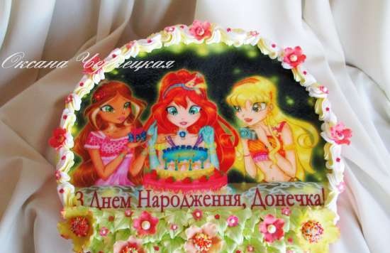 Torte con fate basate sul cartone animato Winx e altri