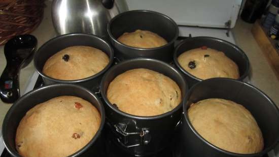 Kulich con Myasoedovskaya en el horno (clase magistral)