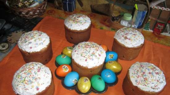 Kulich con Myasoedovskaya en el horno (clase magistral)