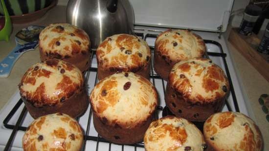 Kulich con Myasoedovskaya en el horno (clase magistral)