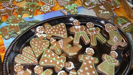 Pinalamutian namin ang cookies ng gingerbread, cookies