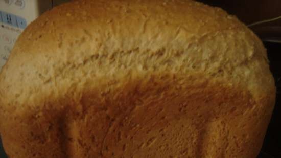 Pan de levadura Barvikhinsky en una máquina de hacer pan