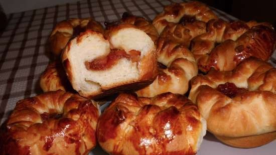 Brioches met frambozen