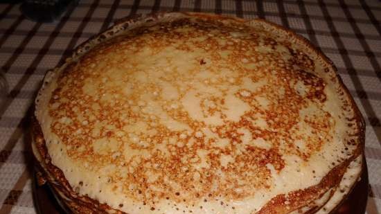 Custard yeast pancakes