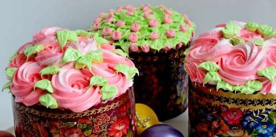 Examples of decorating Easter cakes and Easter