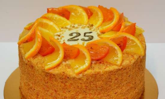 Pastel de zanahoria con ralladura de naranja