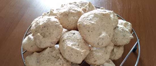 Cookies with chocolate and sesame seeds