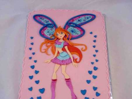 Torta tündérekkel Winx és mások rajzfilm alapján