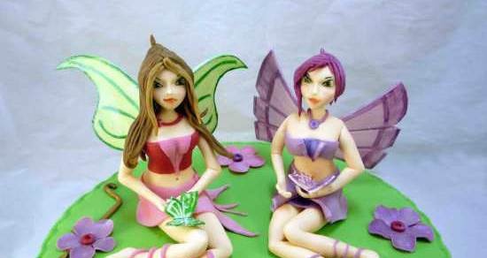 Torte con fate basate sul cartone animato Winx e altri