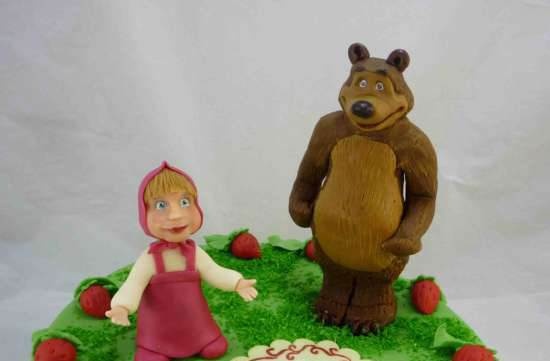 Pastissos basats en la caricatura Masha and the Bear