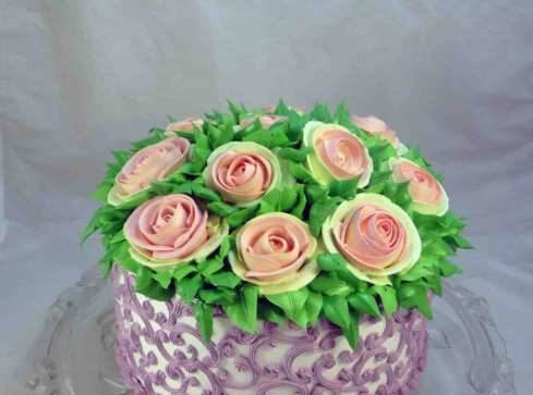 Mga cake ng bulaklak