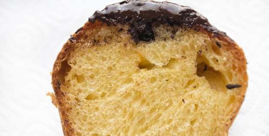 Brioche met chocolade