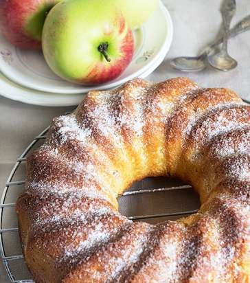 Pastel de manzana y coco