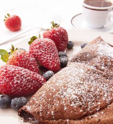 Creps de xocolata amb soufflé