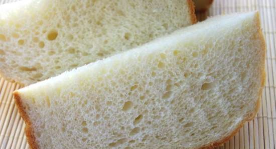 Wheat bread on an old dough