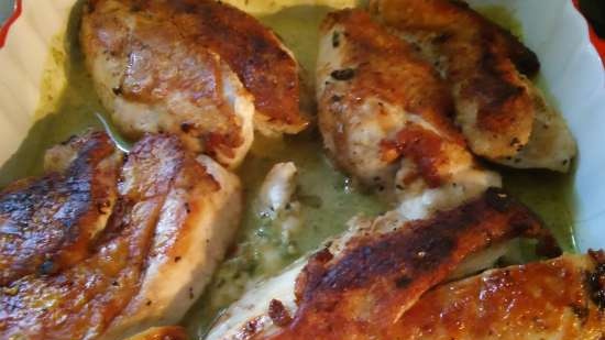 Pollo con corteza dorada con salsa picante Jack (Jamie Oliver)