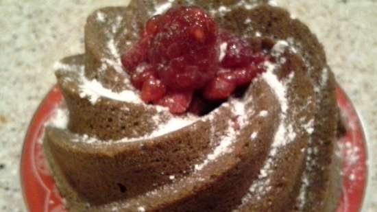 Bird cherry raspberry muffin