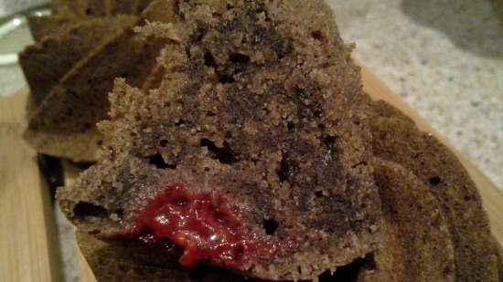 Bird cherry raspberry muffin