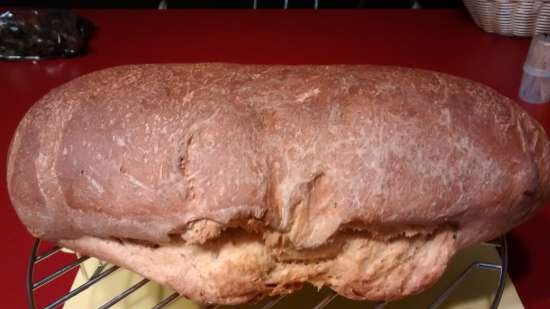 Wheat bread on ripe dough (self-leavening)