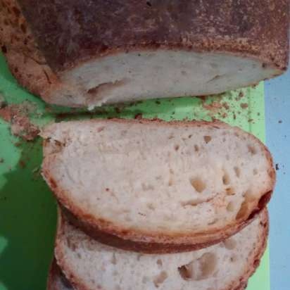 Wheat bread on ripe dough (self-leavening)