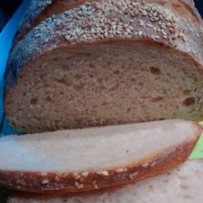 Wheat bread on ripe dough (self-leavening)