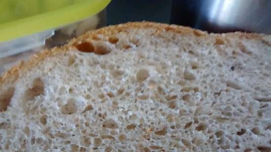 Pane di grano su pasta matura (autolievitazione)