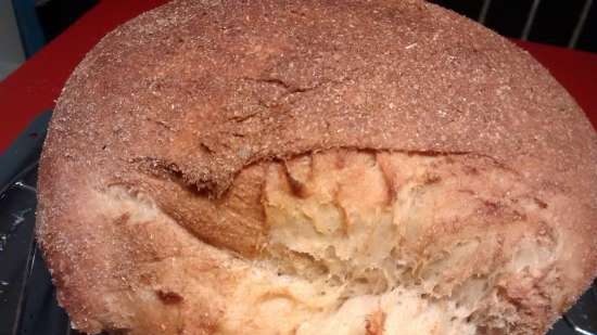 Pane di grano su pasta matura (autolievitazione)