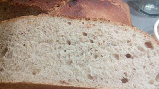 Pane di grano su pasta matura (autolievitazione)