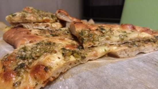 Pizza con mantequilla de anchoas