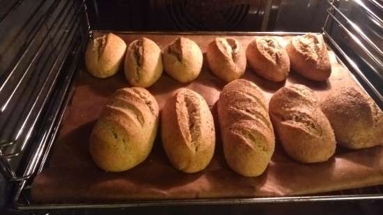 Dough patties with oatmeal and rye flour