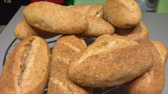 Dough patties with oatmeal and rye flour