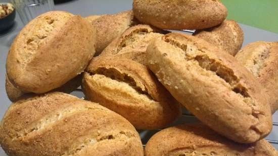 Dough patties with oatmeal and rye flour