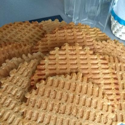 Waffles de pan simples