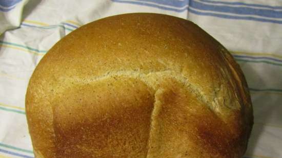 Pane di grano con farina di lino in una macchina per il pane