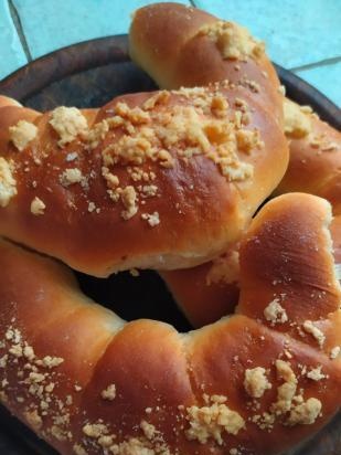 Bagels de mantega amb streusel