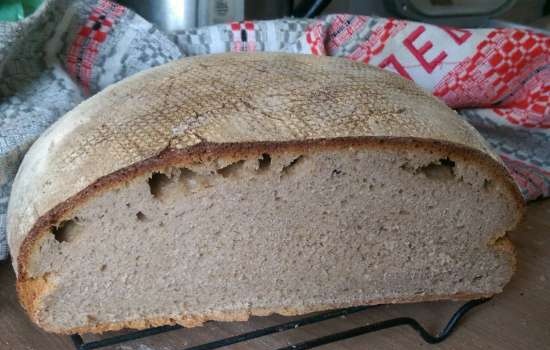 Pane di segale di grano con lievito naturale di segale.