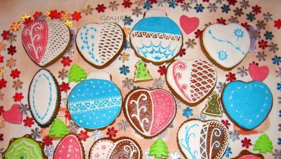 We decorate gingerbread cookies, cookies