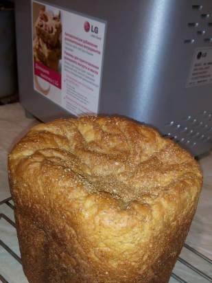 Pan de avena suave en una panificadora