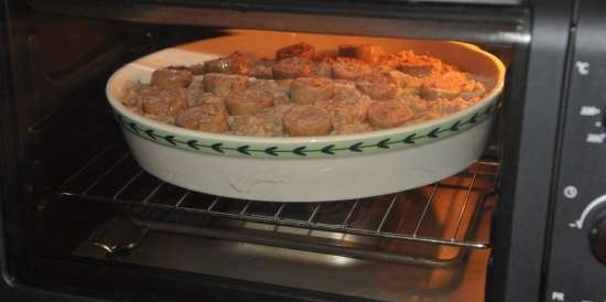 Buckwheat casserole with sausage (Smaccafam)