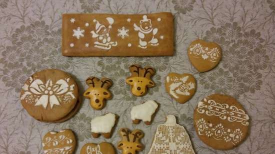 We decorate gingerbread cookies, cookies