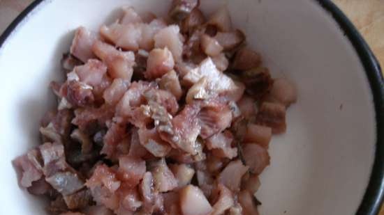 Puff salad "Herring under the covers"