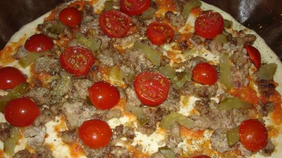 Pizza feta amb massa de llevat líquida amb opcions de prova (a Princess 115000)