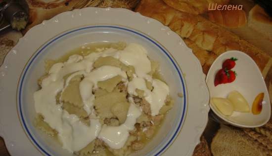 Dumplings salad (dumplings na walang paghuhulma)