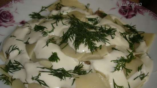 Dumplings salad (dumplings na walang paghuhulma)