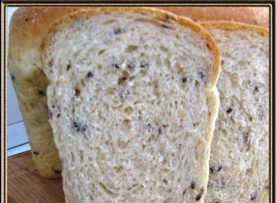 Scarlett-400. Wheat-rye bread with seeds in a bread maker